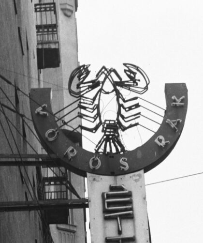 vörös rák étterem embléma