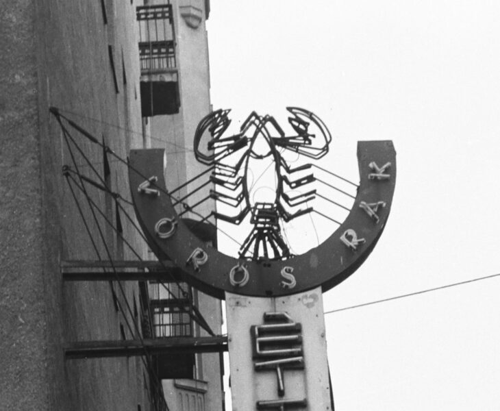 vörös rák étterem embléma