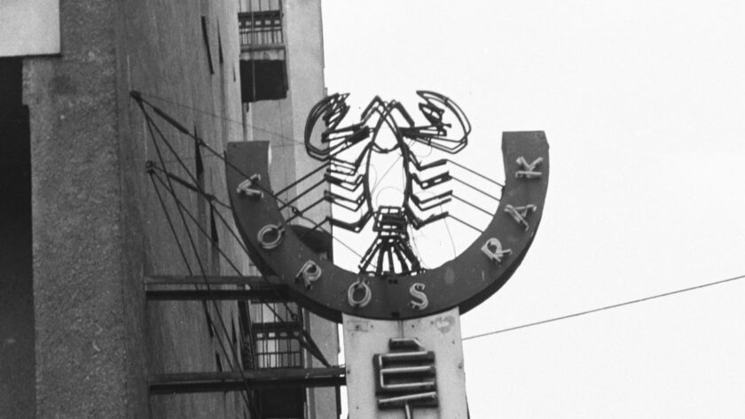 vörös rák étterem embléma